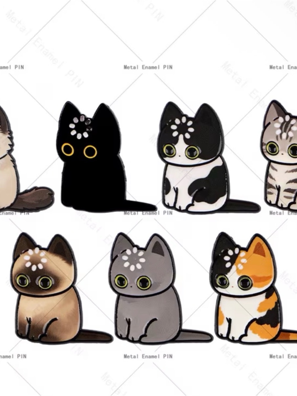 Funny Cats Anime Collectible Pins NEW x7 Manga Toys Jewelry Pets Women Girls TCG
